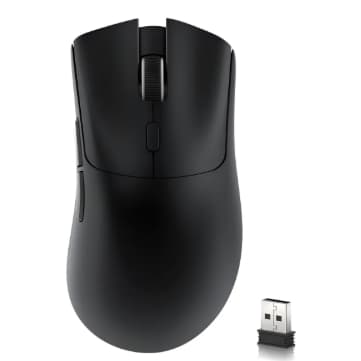 Mouse Gamer Attack Shark R1 Sem Fio, Bluetooth e Óptico, com 18000 DPI para Destros, Cor Preto