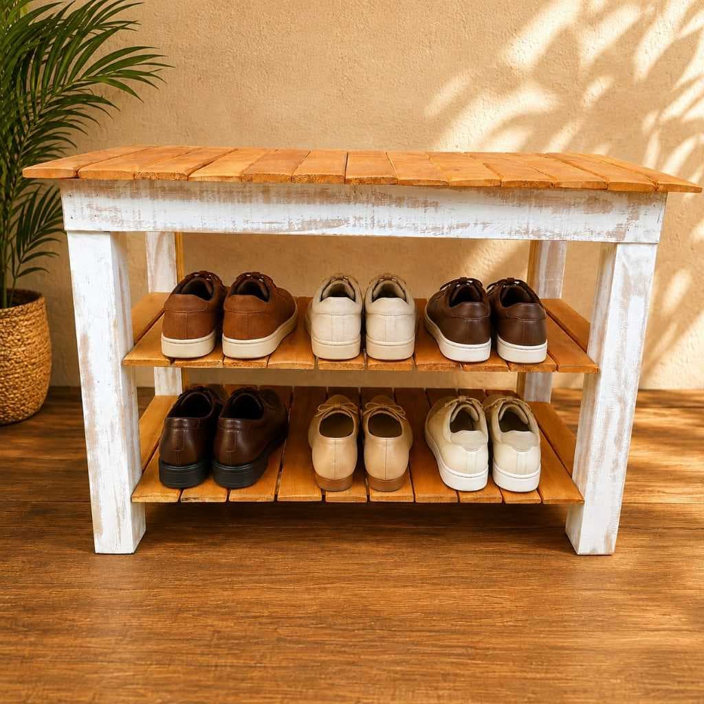 Sapateira Banco Banquinho  Para Casa 66cm Aparador Luxo