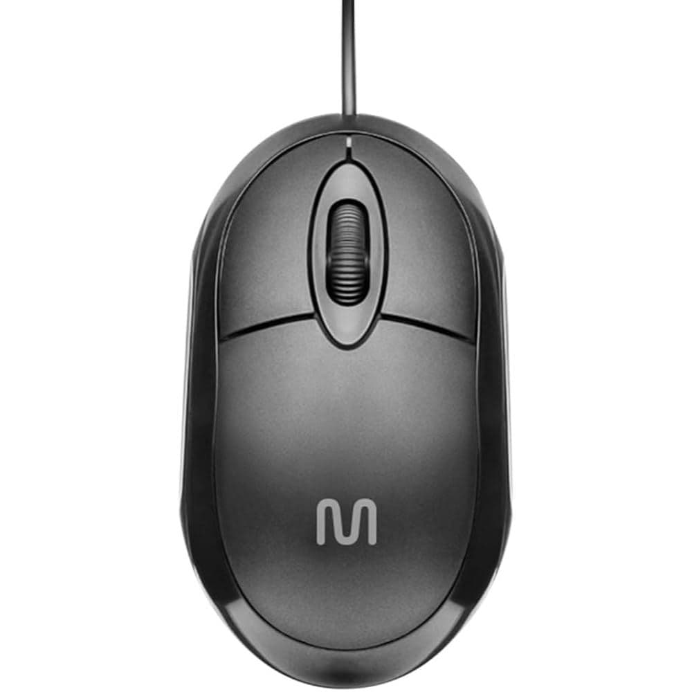 Mouse com fio USB Classic Preto MO300 MULTILASER - 3 ANOS DE GARANTIA