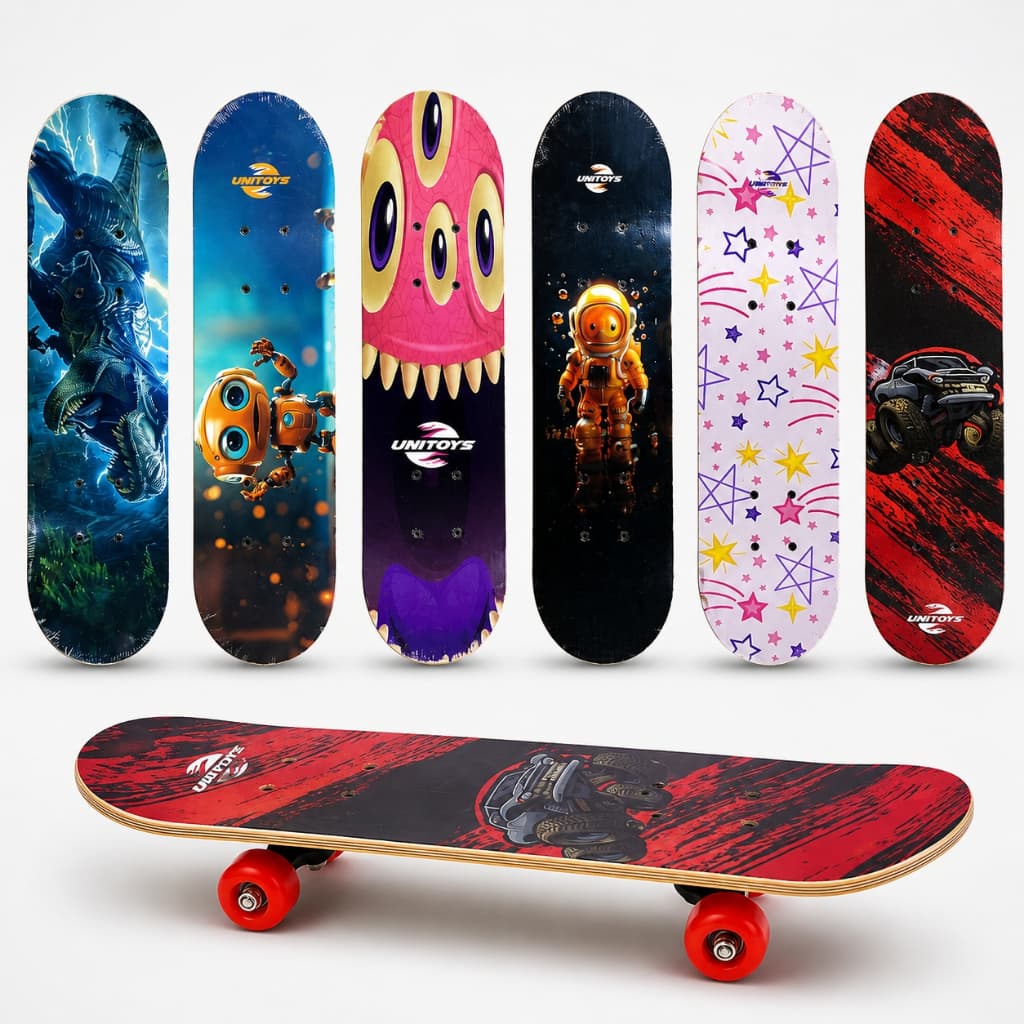 Mini Skate Infantil 60cm Estampado Sortido Até 25kg Criança 3+ Brinquedo Esportivo Presente