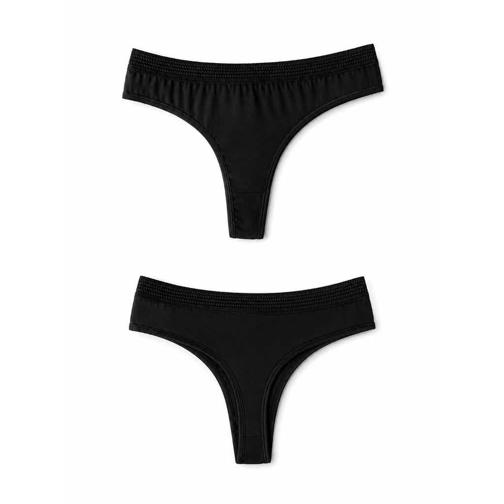 Kit Calcinhas Cós Alto Algodão Fio Dental Cintura Alta Conforto Feminina