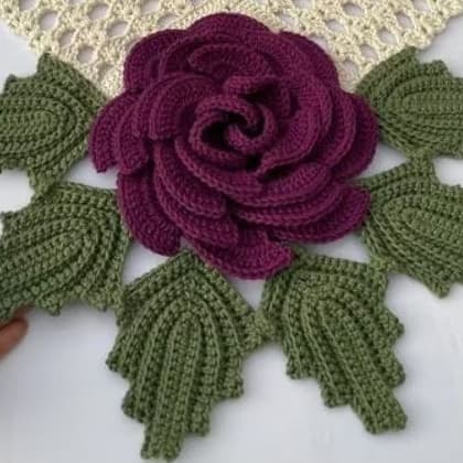 Trilho de mesa/caminho de mesa mega rosa crochê produto artesanal barbante