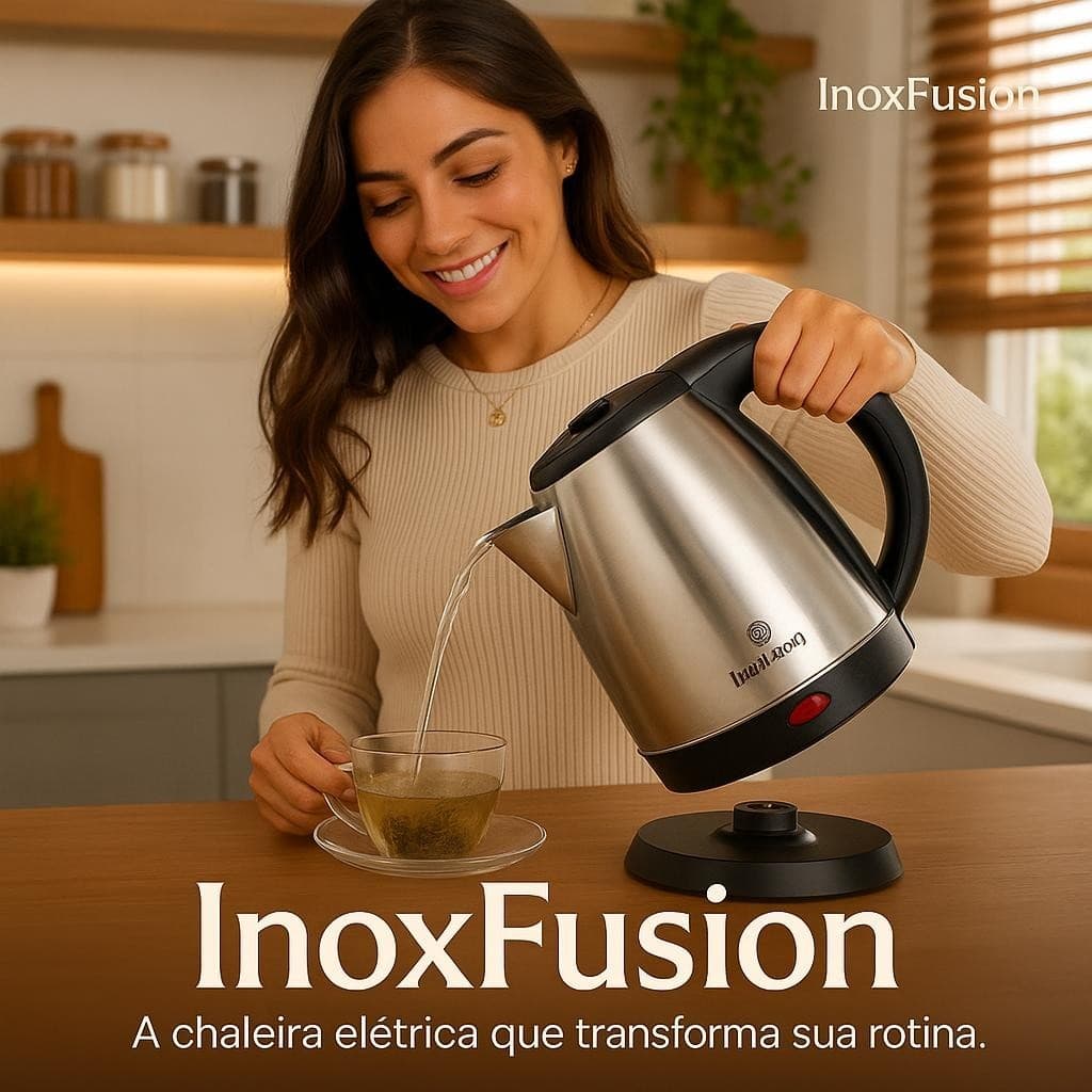 Chaleira Inox 1500w Capacidade 1,8 Litros Pratica