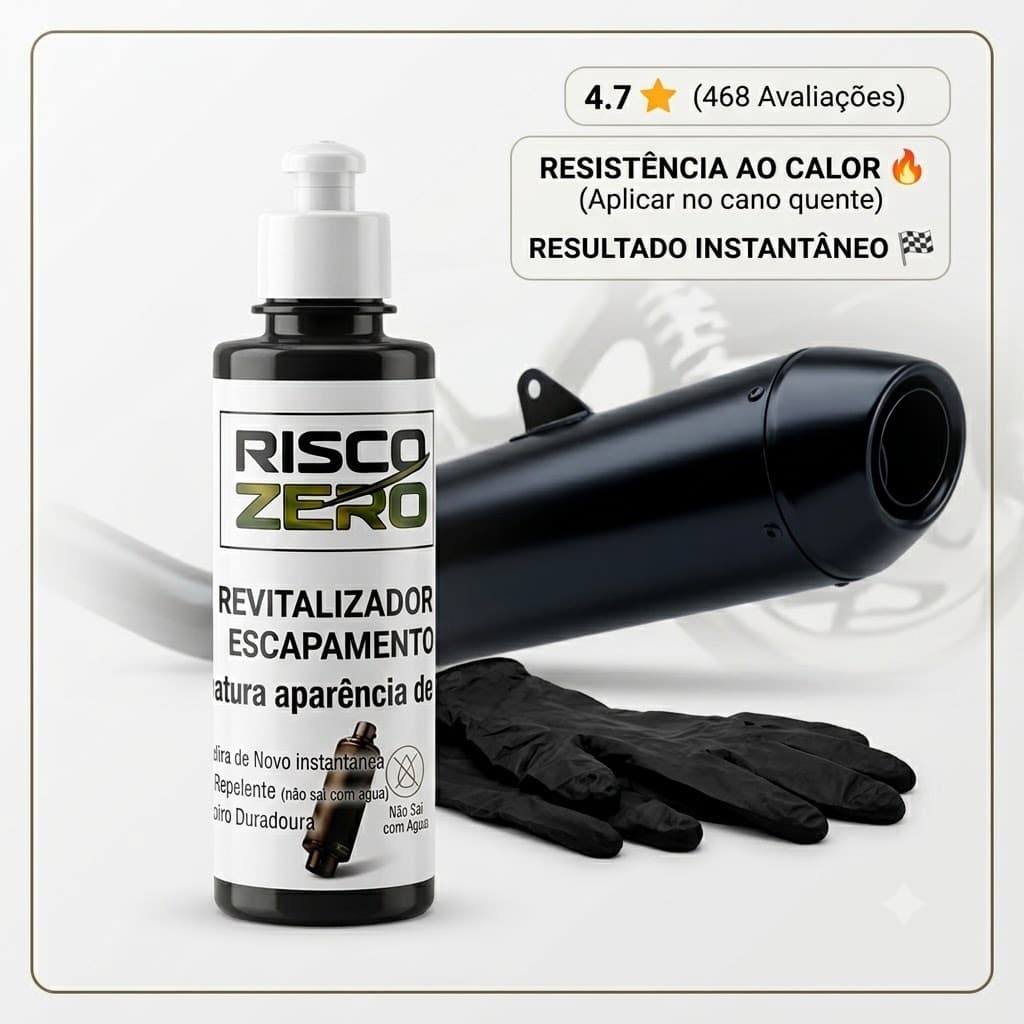 Recuperador de Escapamento de 250ml , Preteador, Restaurador de Moto