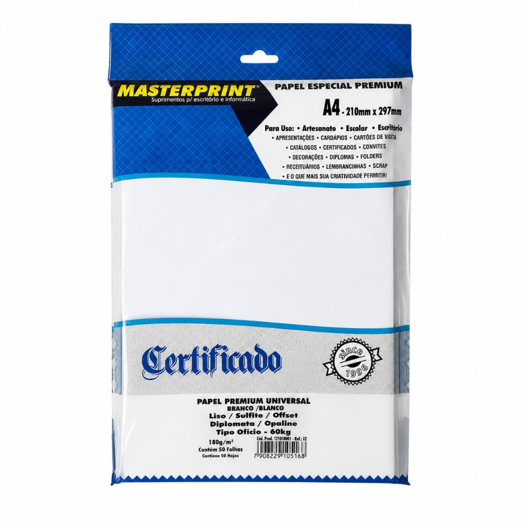 Papel Premium Offset Diplomata Opaline 180g/m ² Masterprint