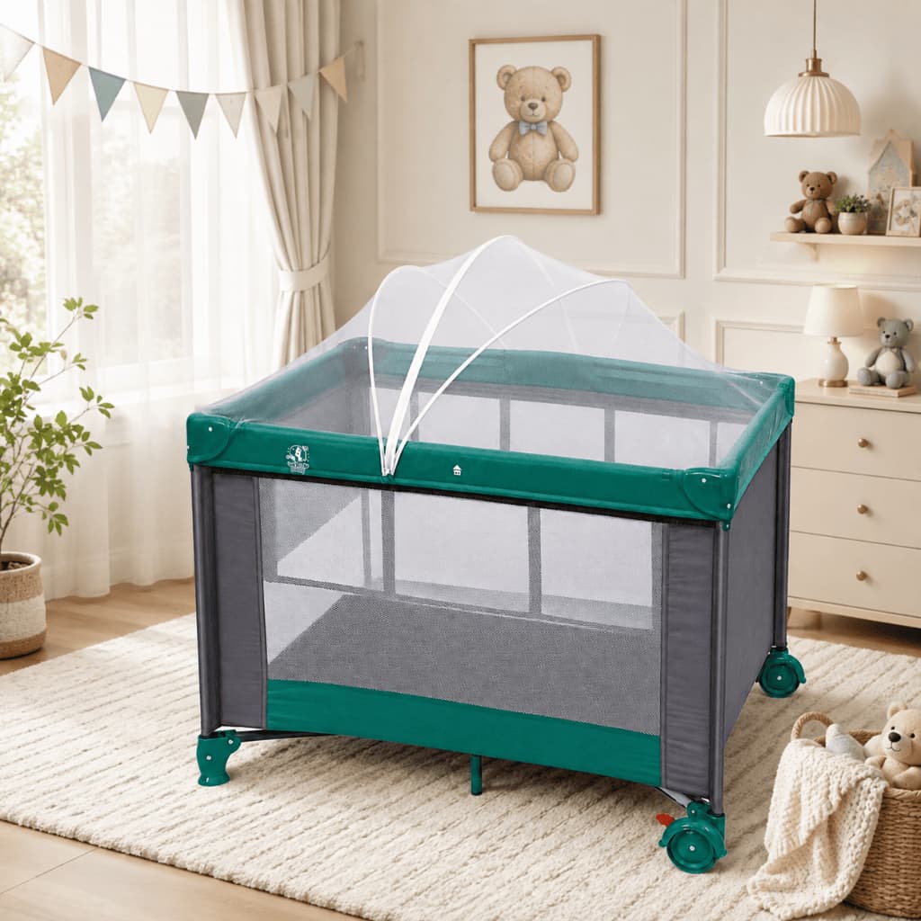 Berço para Bebê World Baby Portátil Dobrável com Mosquiteiro Trocador Colchão