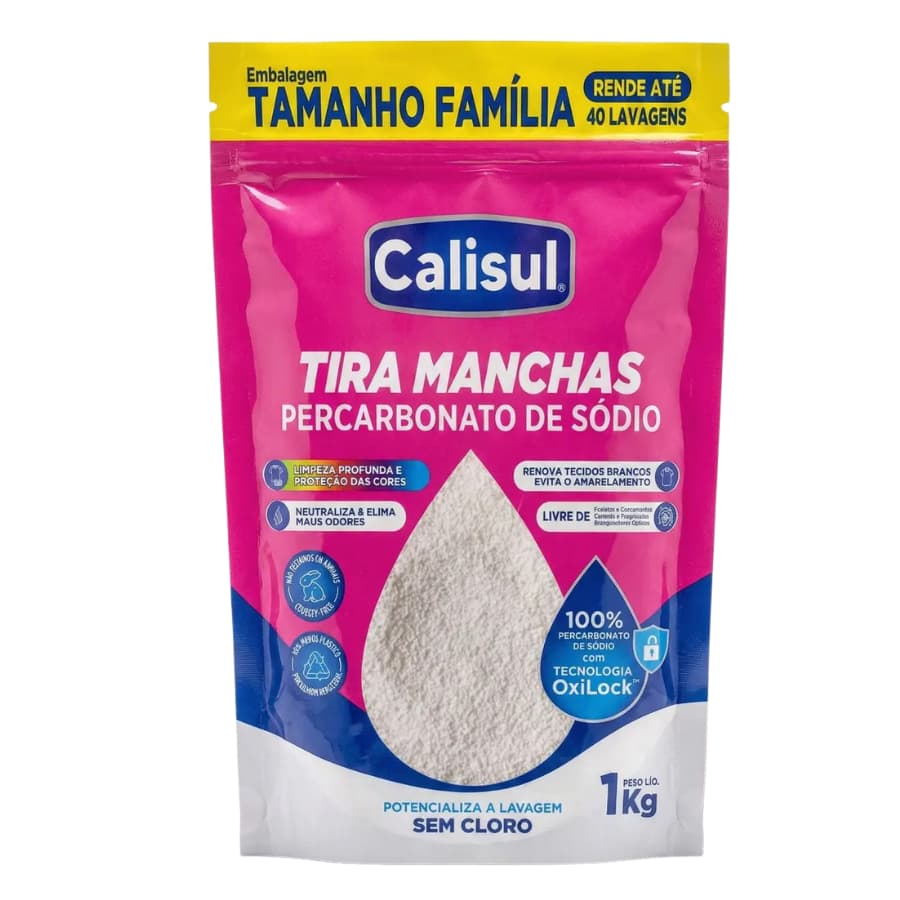 CALISUL PERCARBONATO DE SÓDIO 100% Pureza total - Tira Manchas Natural