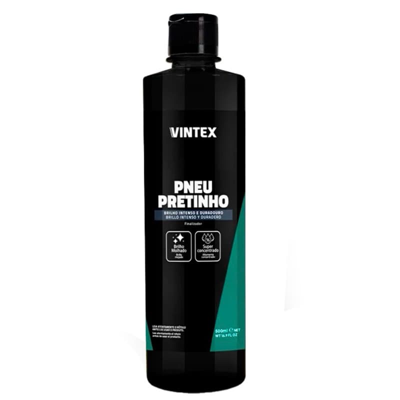 Restaurador e Pretinho Pneu Vintex Vonixx 500ml Pretinho Para Pneus