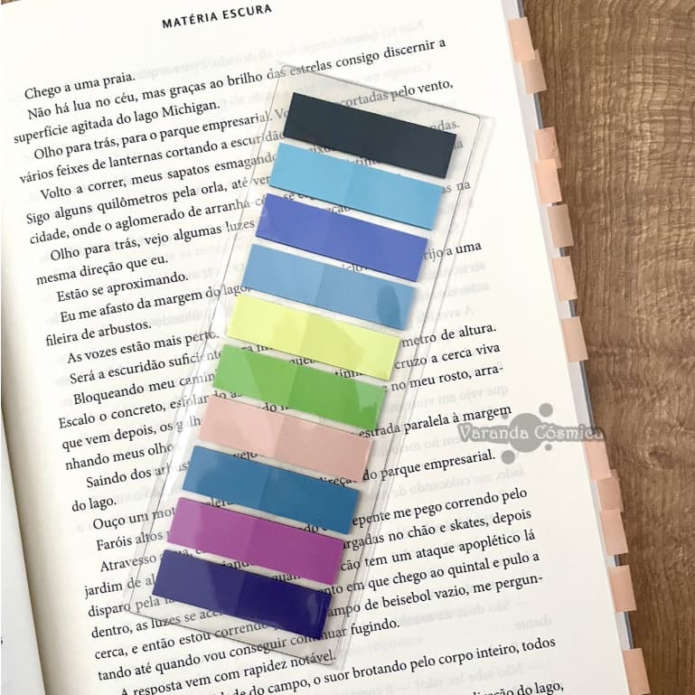800 notas adesivas CORES SURPRESA de flags para livros notas transparentes bloco escolar