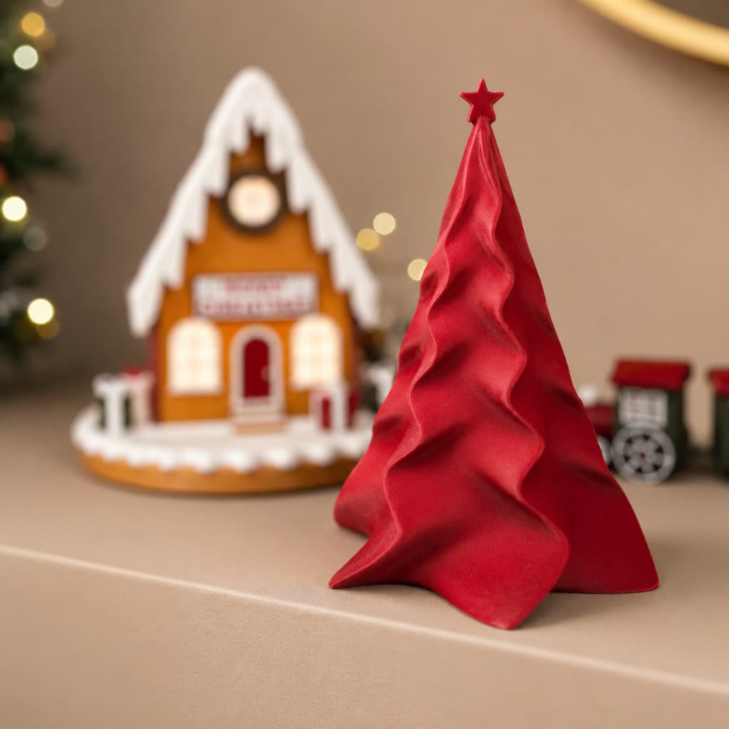 Árvore de Natal Espiral Decorativa – Enfeite Natalino Moderno para Mesa, Estante e Decoração