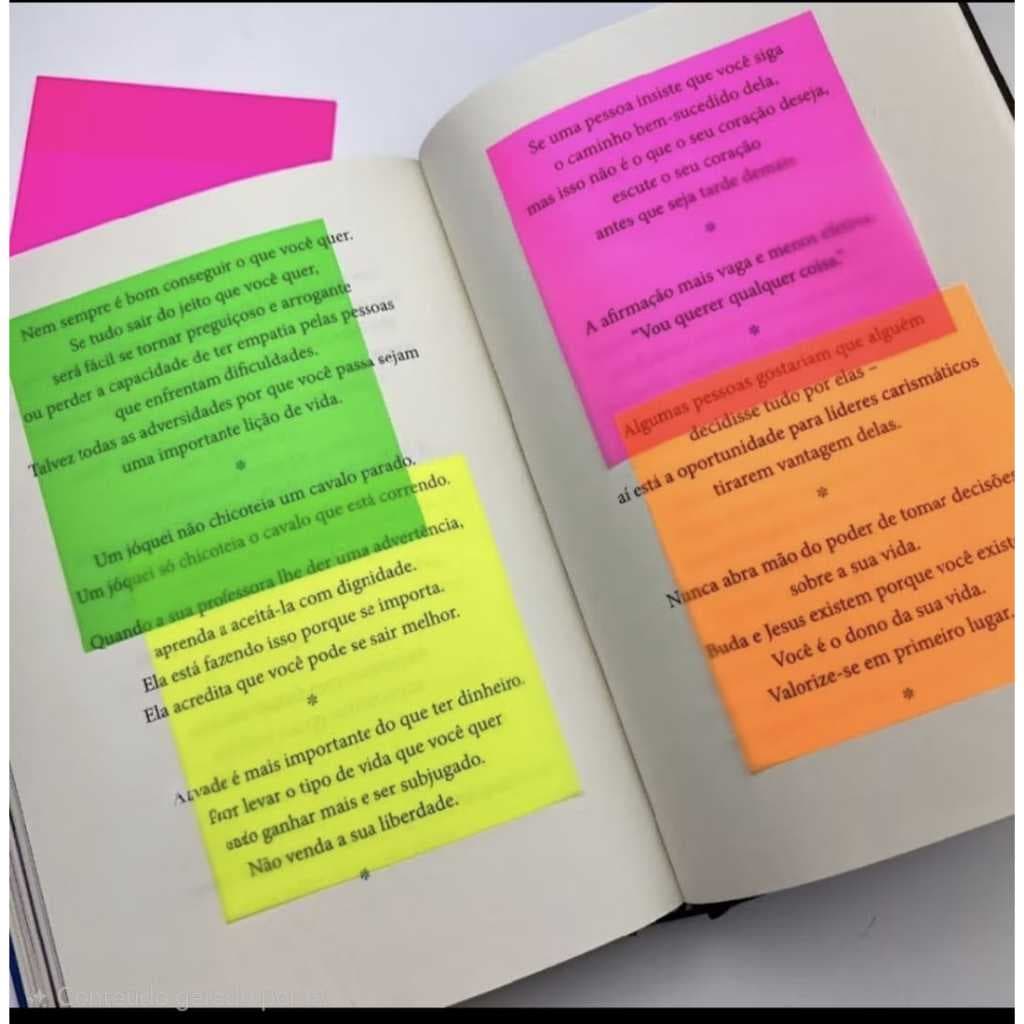 Bloco adesivo transparente nas cores neon, pastel ou branco / Post it 75x75 com 50 folhas