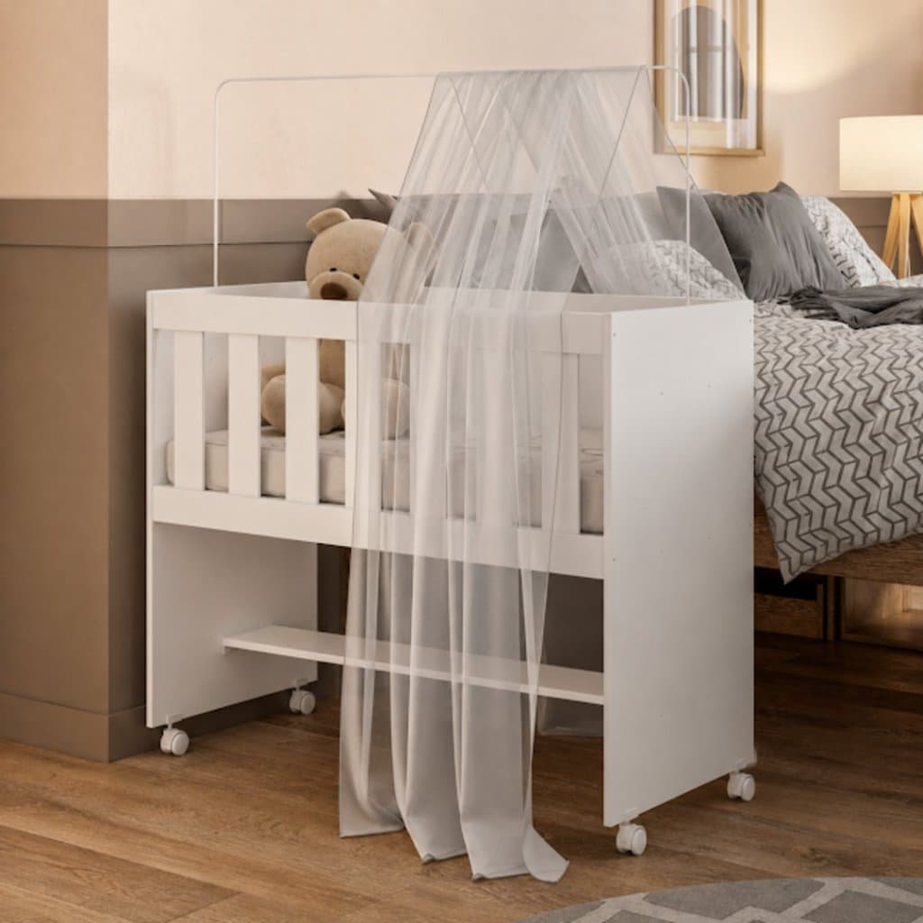 Mini Berço Multifuncional Rubi com Colchão 5 em 1 – Moderno, Seguro e Completo