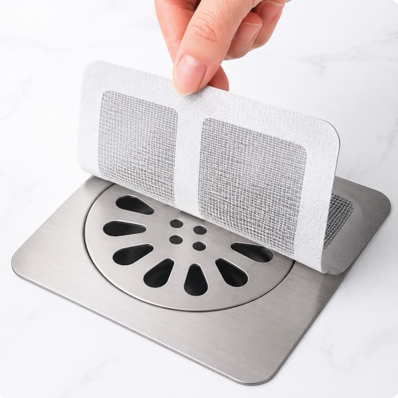 Kit 30 Protetor de Ralo Tela Adesiva Filtro Anti Insetos Descartável Casa Banheiro Pia e Cozinha