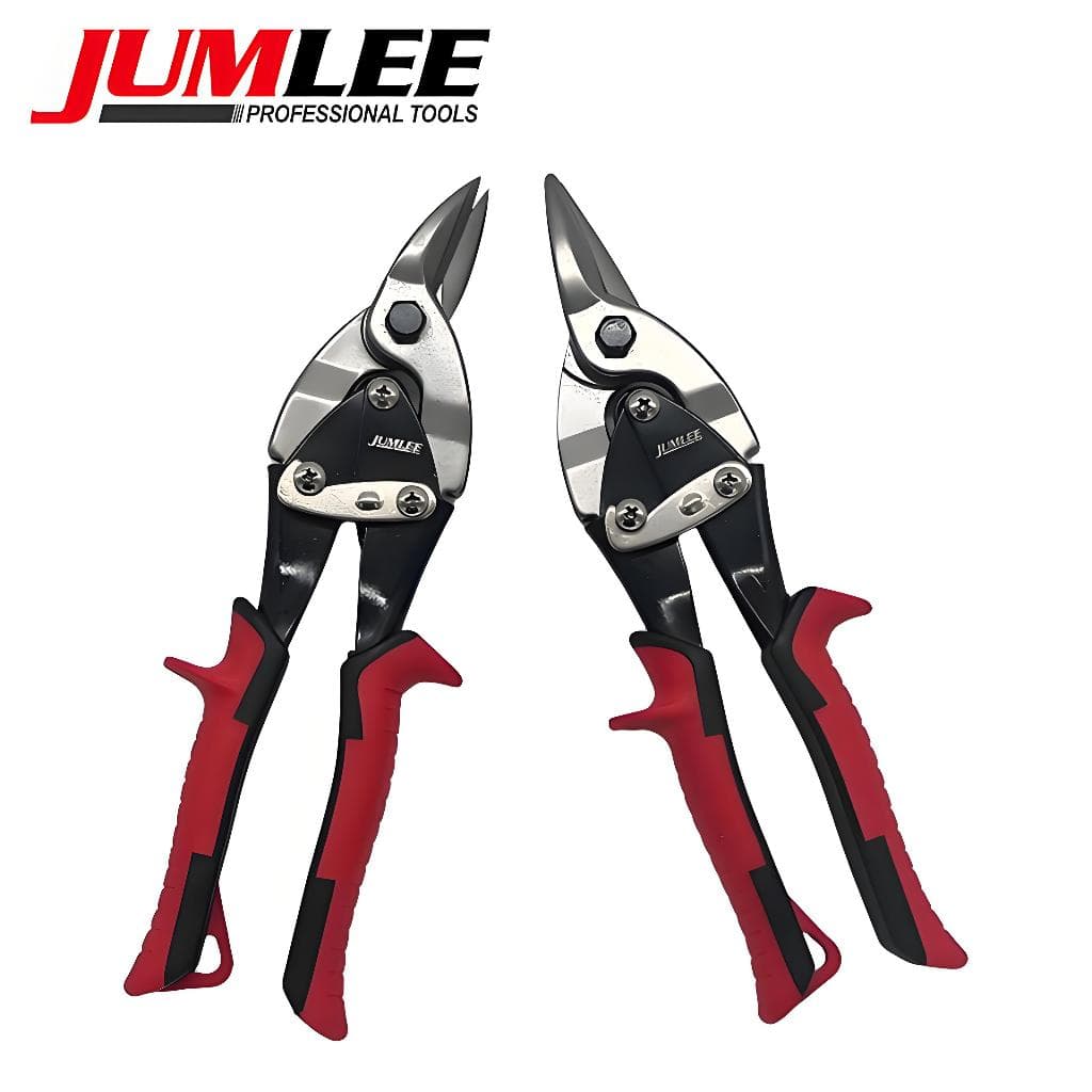 Tesoura de Avião Profissional JUMLEE 10 Polegadas, Tesoura para Chapa de Aço Galvanizado, Inox e Chapas Metálicas, Cr-V