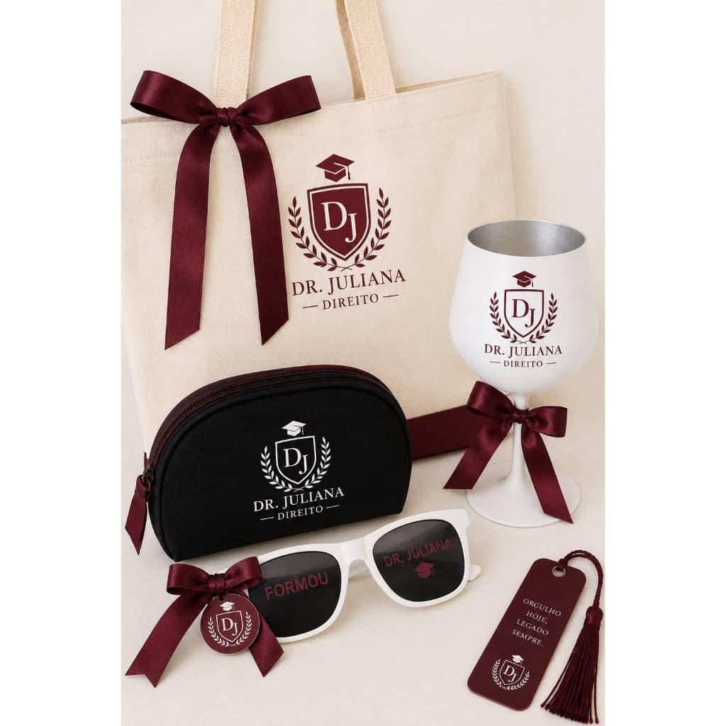 Kit Formatura com 5 Itens Personalizados