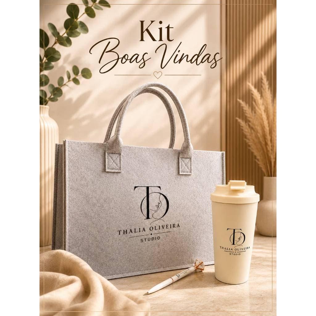 Kit Boas Vindas com 3 itens Personalizados com Seu Logo