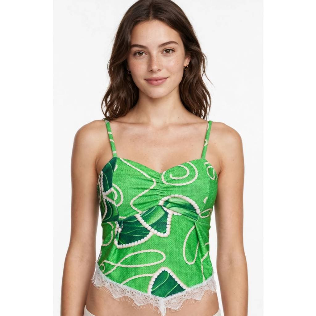 Cropped Corselet Estampado Com Detalhe Na Cintura – Coleção Exclusiva 1