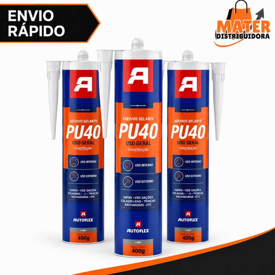 Kit 01 a 03 Unidades Adesivo Cola Fixa Cuba Pu 40 Inox Mármores Granitos Vedação - Branco/Cinza