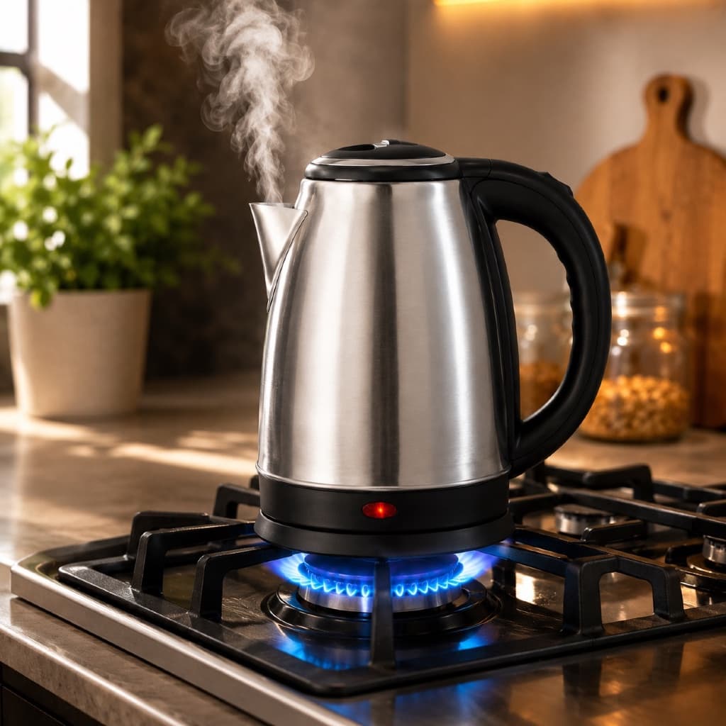 Chaleira Eletrica Inox 18L 1500W 220V Ferve Agua Rapido Cafe Cha Cozinha