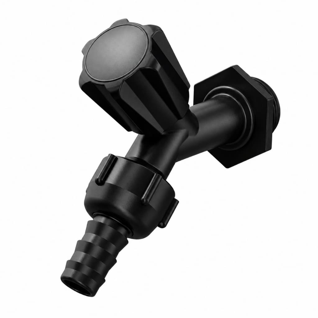 Torneira Jardim Com Bico Para Mangueira Quintal Preta Tanque Lavanderia Irrigação Uso 1/2 e 3/4