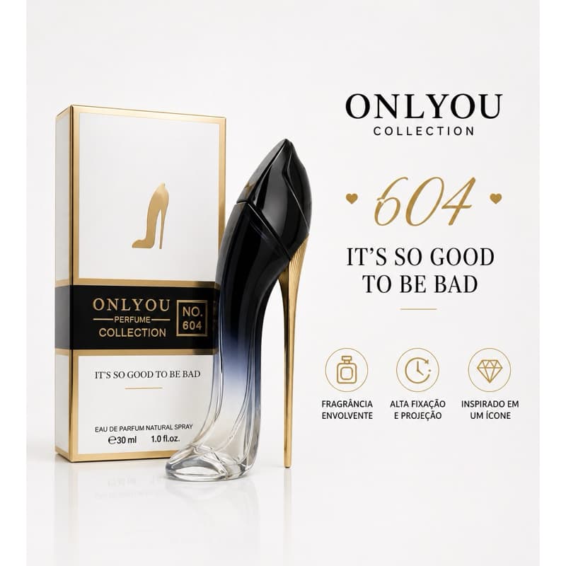 Perfume Onlyou Colletion 604 - 30ml Perfume feminino Sapatinho coleciona