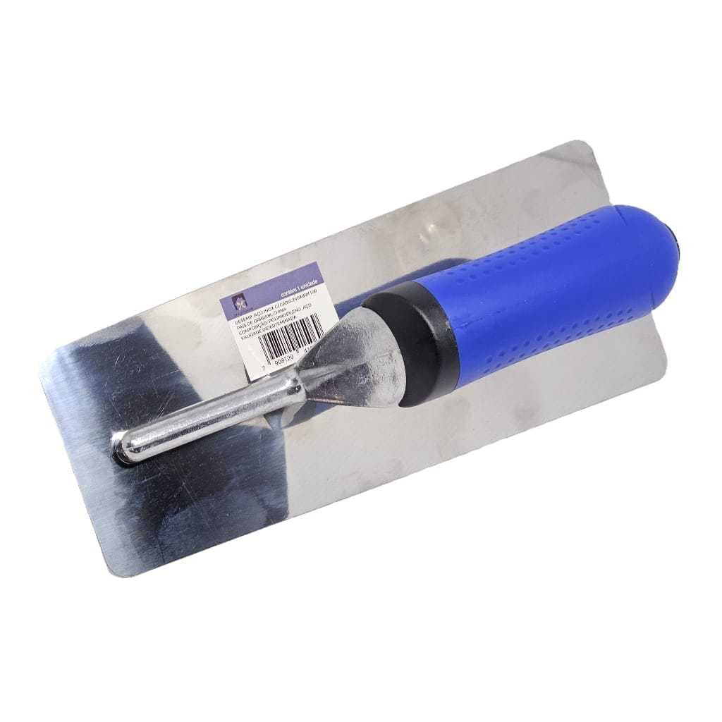 Desempenadeira De Inox Reforçada Obra Pintura e Acabamento Com Cabo Emborrachado