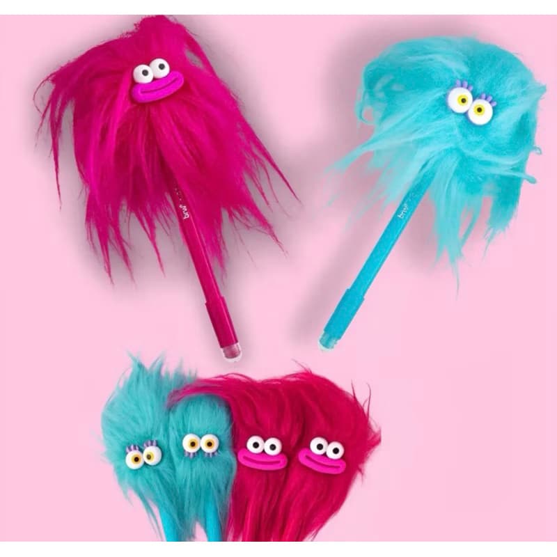 Caneta esferográfica 0,7 gel apagável crazy fluffles