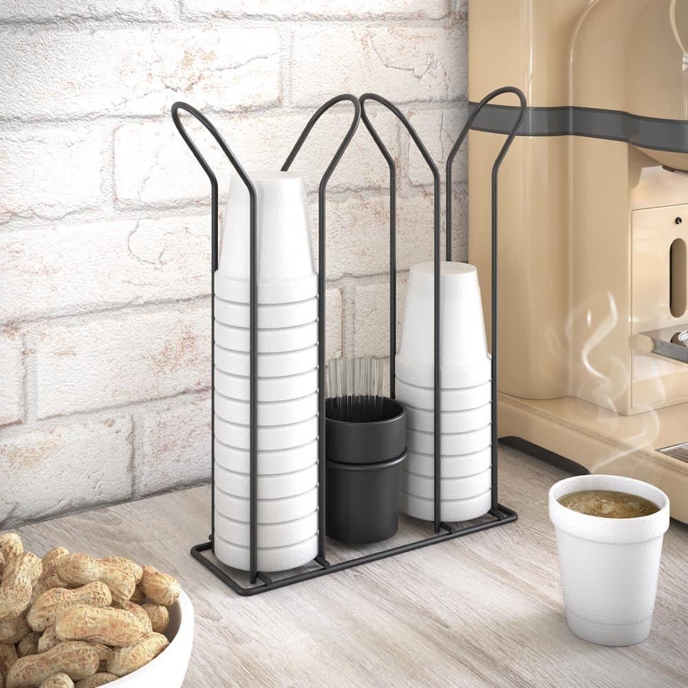 Suporte Organizador de copos descartáveis - Preto