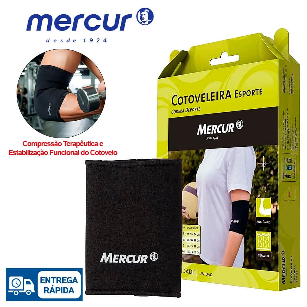 Cotoveleira Mercur Neoprene Proteção Compressão E Suporte
