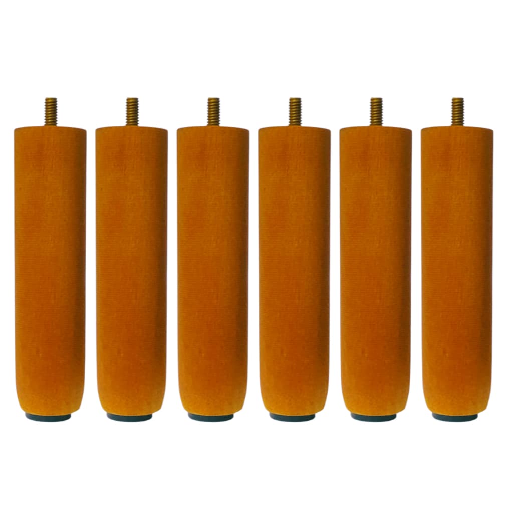 Conjunto 6 Pés Palito 15 Cm De Madeira Mel Sofás Cama Rack Rústico Moderno