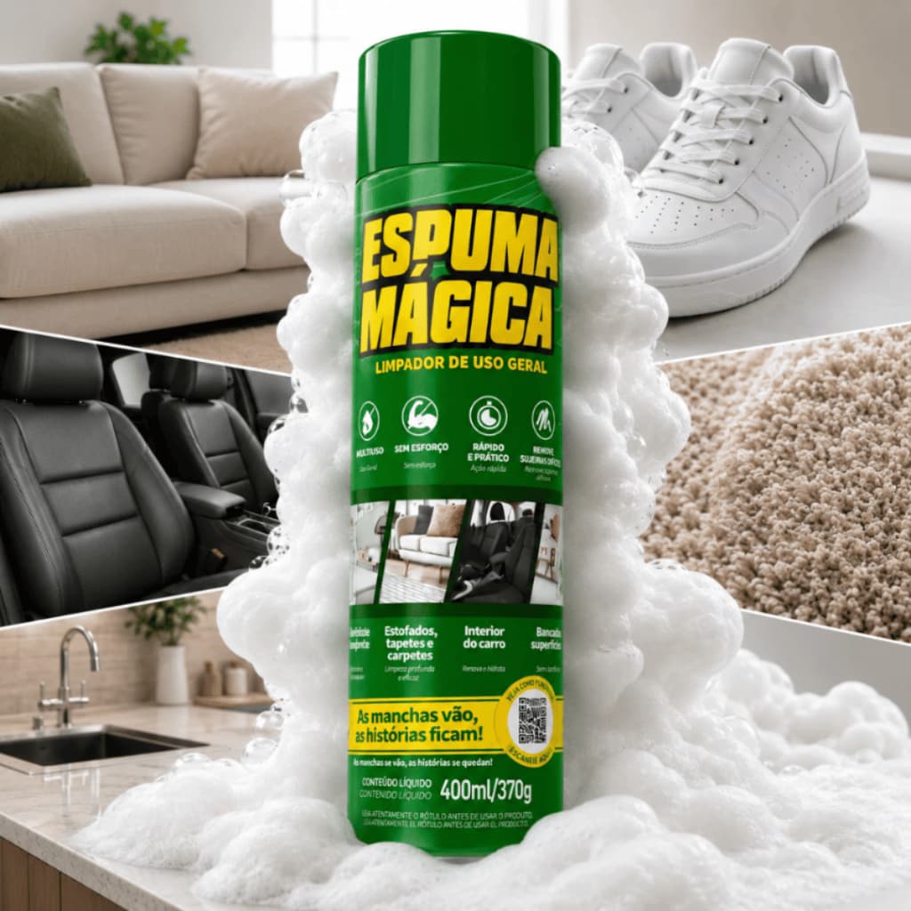 Kits Espuma Mágica 400ml Aerossol Limpador Instantâneo para Casa, Carro, Sofás, Estofados Limpa Manchas Proauto Procão