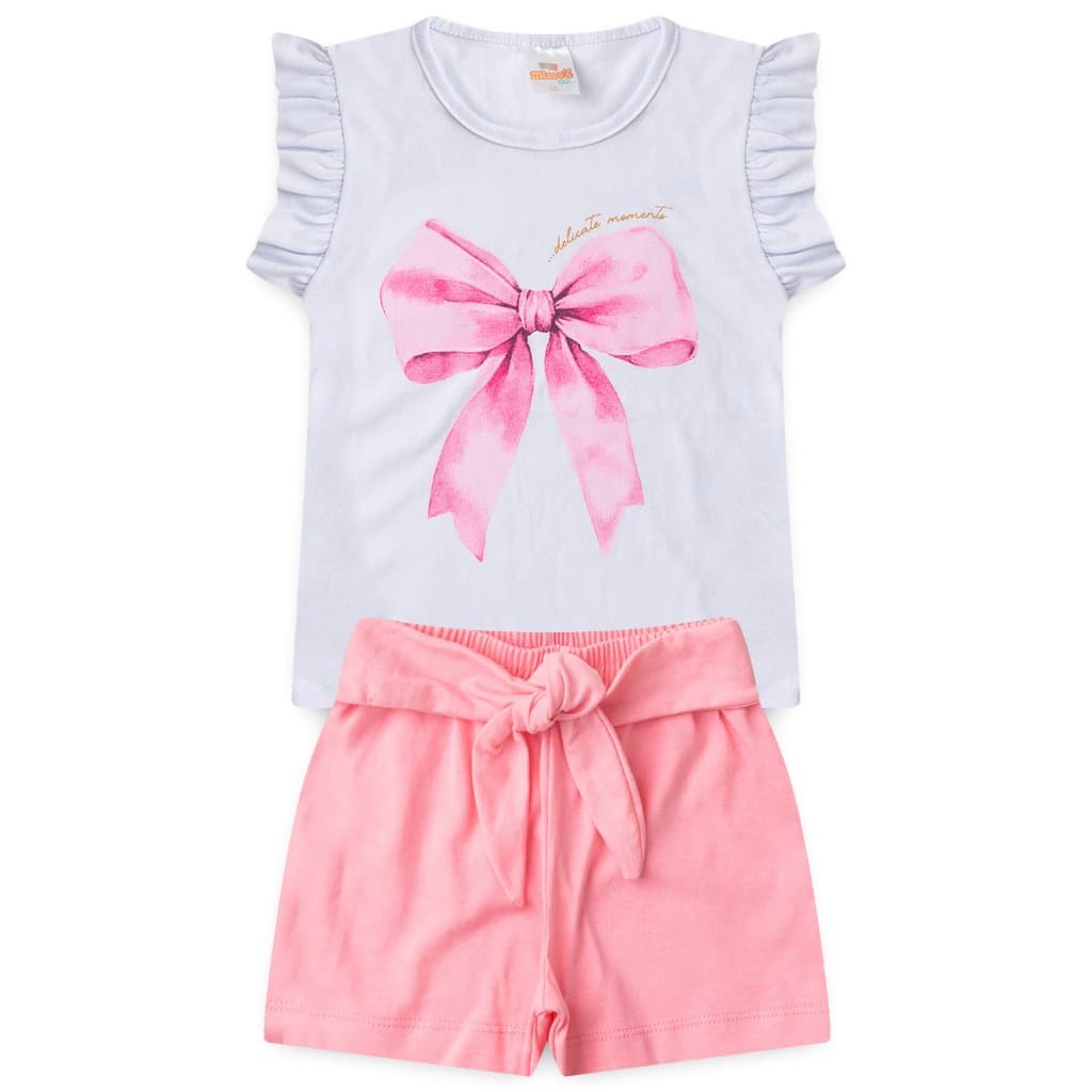 Conjunto Feminino Infantil Verão Mermad Brilha escuro 2 ao 14 anos.