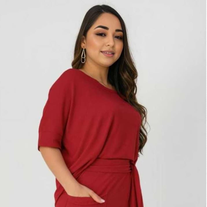 Conjunto Feminino Pantalona Transpassado e Blusa