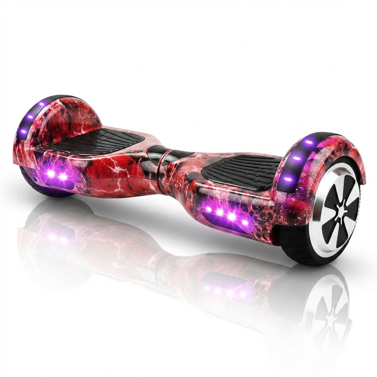 Hoverboard Red Black 65cm para Crianças e Adultos Diversão em Alta Velocidade Ideal para Uso