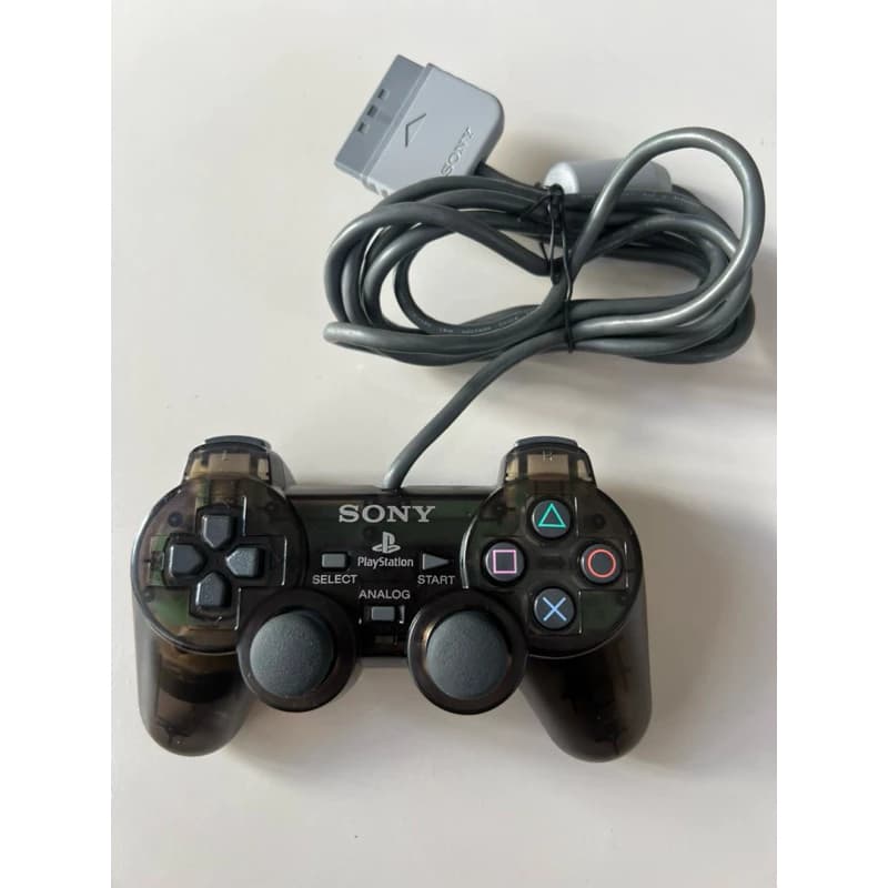 Controle Playstation 2 Original Translúcido Preto