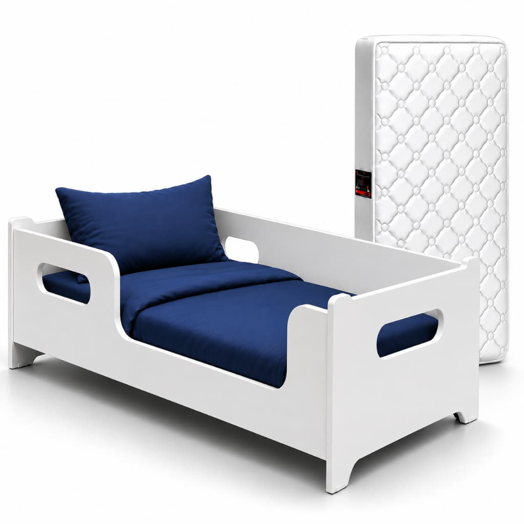 Cama Infantil Montessoriana Premium Com Colchão Incluso Grade de Proteção Quarto Menino Menina Conforto Qualidade