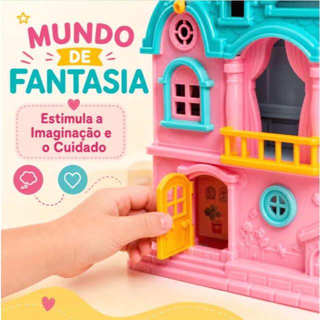 Casinha Brinquedo Infantil Playhouse Móveis Acessórios Recreação Crianças
