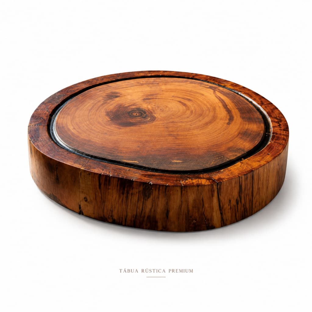 Tabua De Carne Rustica Madeira Nobre De Anjinho Resina Churrasco Petisco Grande Epoxi Presente Personalizado  Premium