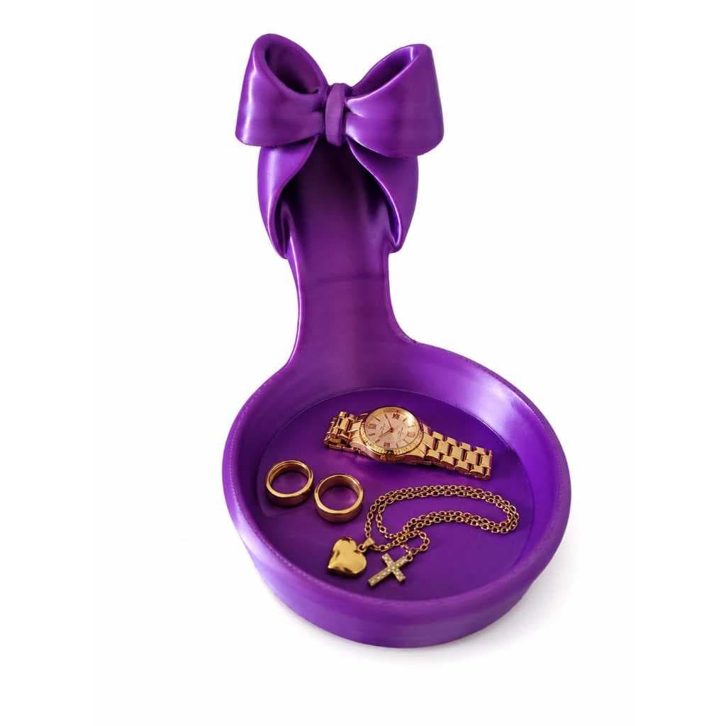 Porta-Joias Feminino em Formato de Sapato com Laço | Organizador de Bijuterias e Acessórios
