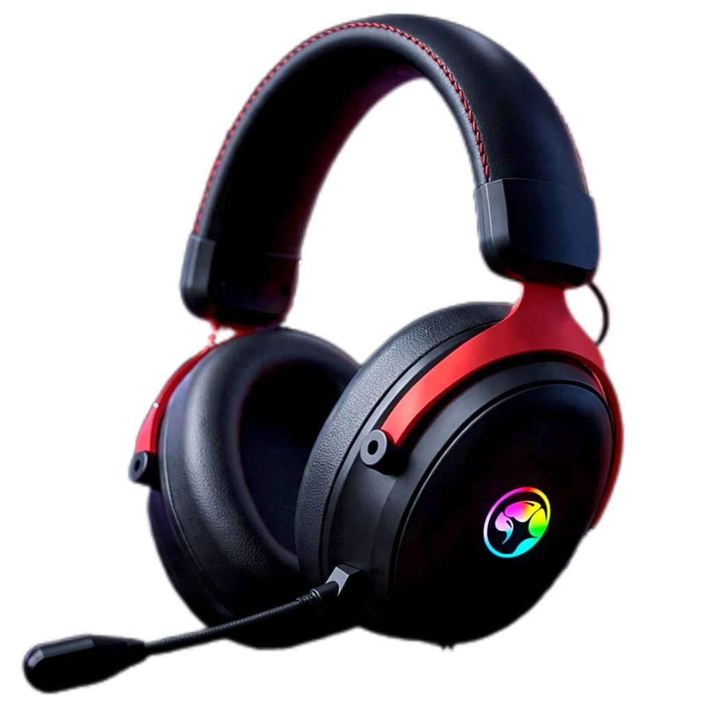 Headset Gamer Marvo RGB Surround 7.1 Drivers 53mm Design Premium Com Microfone Fone De Ouvido Preto PC Laptop PS4 PS5