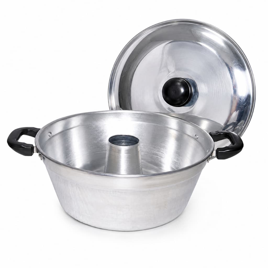 Forma Assadeira P/pudim Bolo Alumínio Boca Fogão 25cm Prateado
