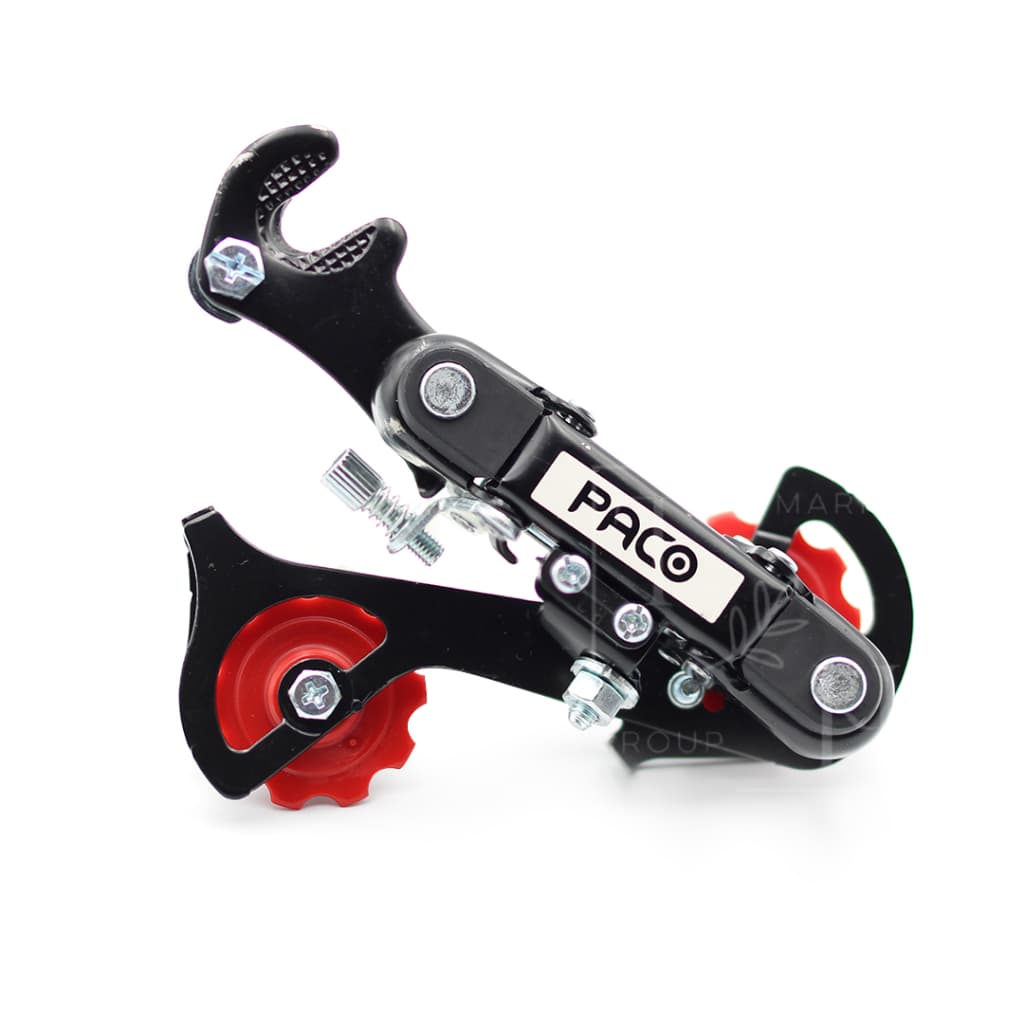 Câmbio Traseiro Paco 6v com Gancheira para Bicicleta com 18v Marchas aro 20 24 26 e 29 Mtb Urbana