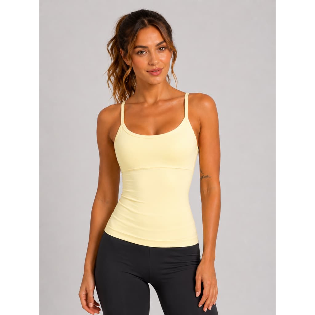 Regata Alça Fina Fitness Blusa Feminino Liso Poliamida  Slim Camiseta Tank Top Academia Verão Ioga Pilates Gym CrossFit
