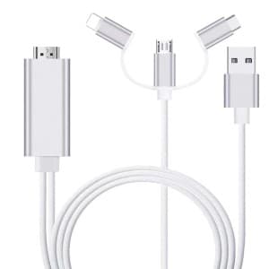 Cabo Adaptador HDMI 3 Em 1 Celular Para TV Full HD