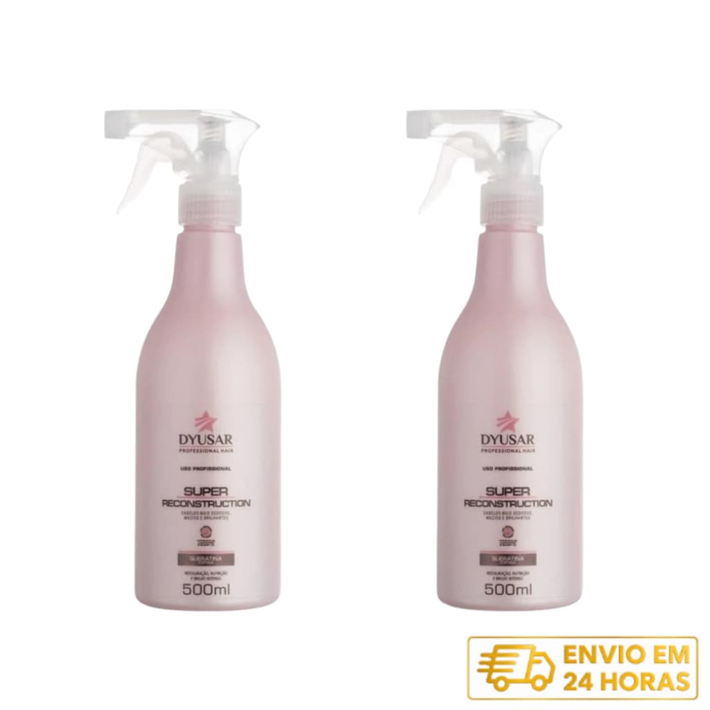 Kit 2 Queratina Cistina Restauradora Capilar  DYUSAR 500 ml