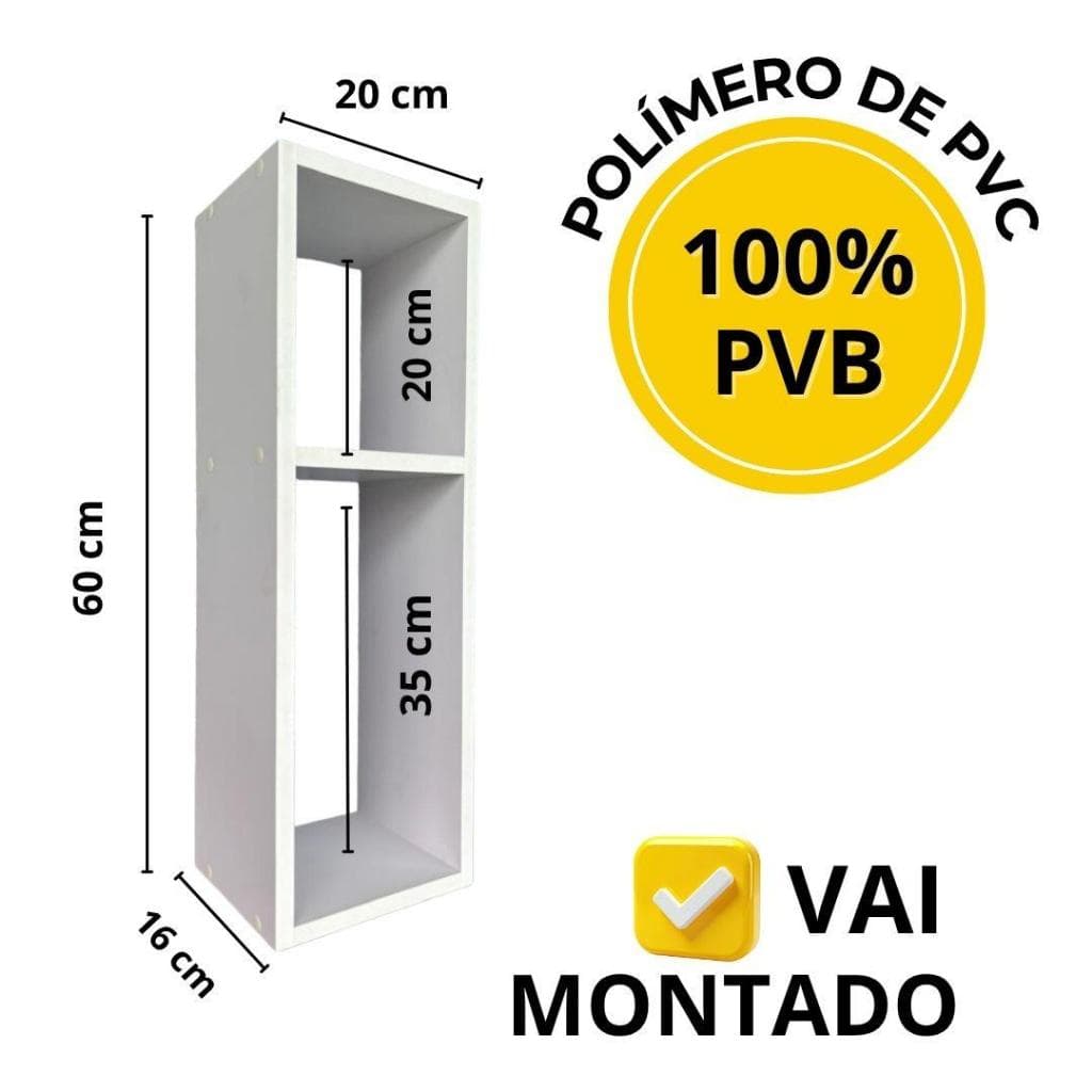 Mesa de Cabeceira / Nicho Área de Serviço / Nicho Varanda / Nicho para Banheiro - 100% PVB (SEGUE MONTADO!)