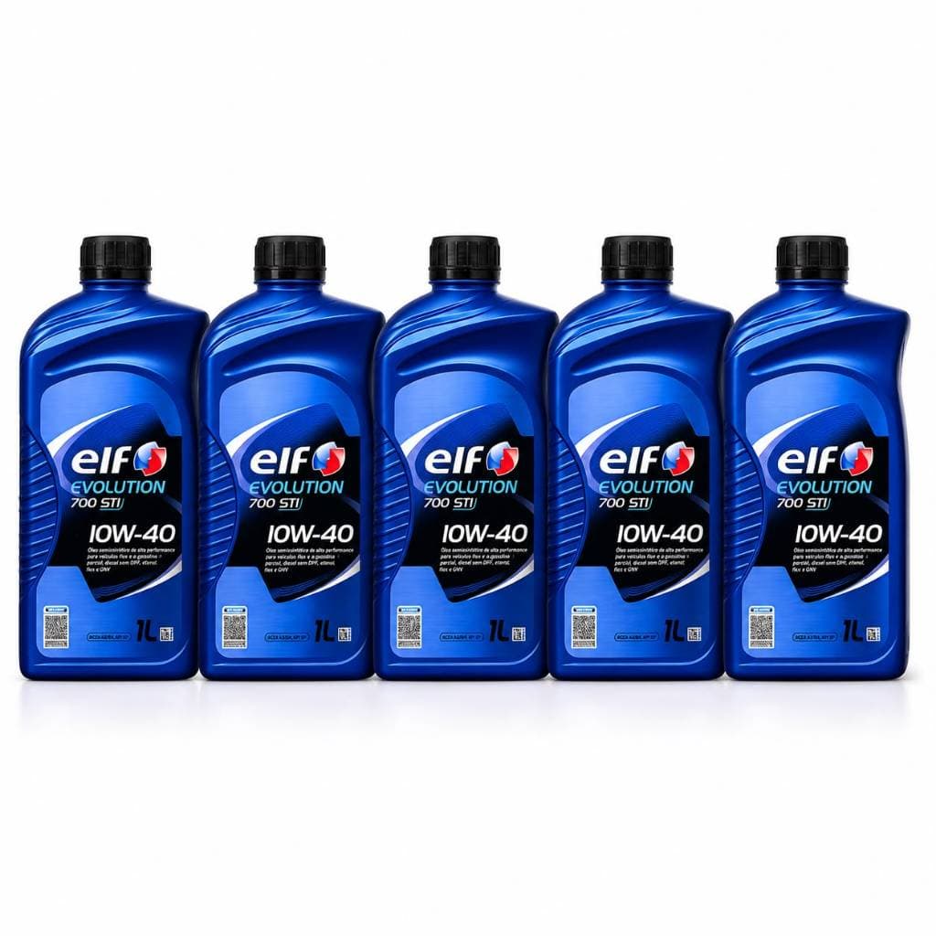 Kit 5 Óleo Lubrificante Motor Elf Evolution 700 STI 10W40 Semissintético Original Renault