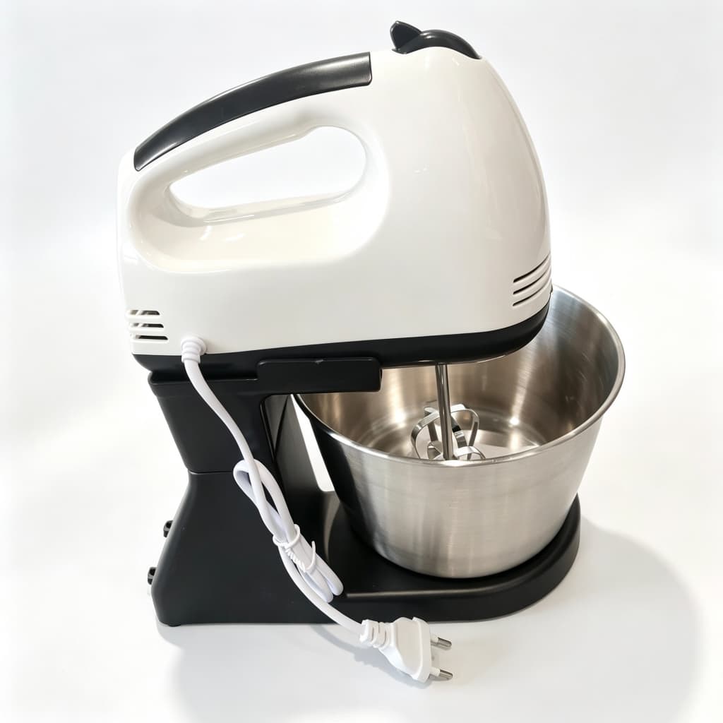 Batedeira de Mesa 200W 7 Velocidades Tigela Inox 2L 110V Função Removível Uso Manual para Bolo Massa Clara em Neve