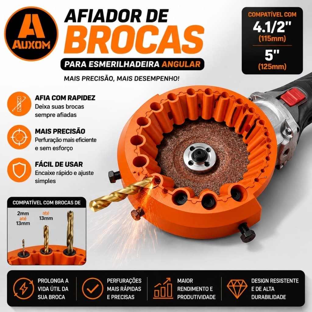 Afiador De Brocas-Acessório De Moagem Portátil Para Bits De 2 A 13 mm