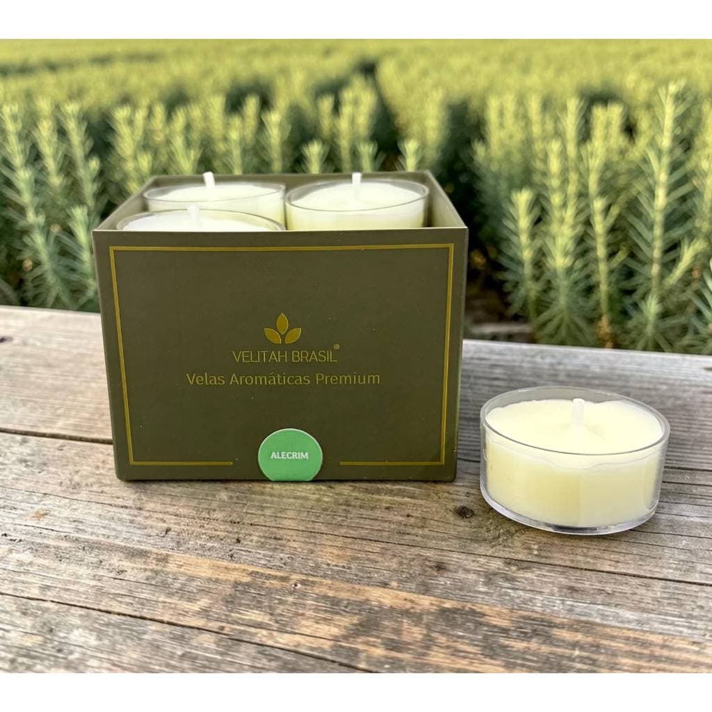 Vela Aromática Premium Alecrim C/12 Mini Velas Velitah Brasil